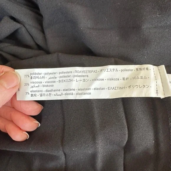 Zara black pleated midi skirt with belt size M goth grunge dark academia witchy - Picture 8 of 8